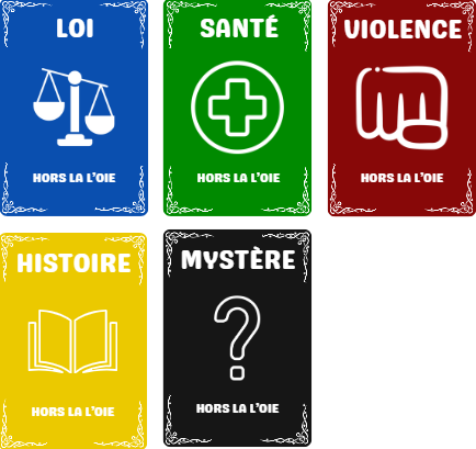 Cartes du jeu Hors la L’oie